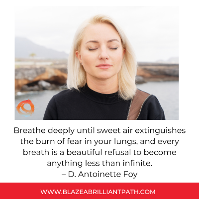 Quote by D. Antoinette Foy on Breathing Exercises